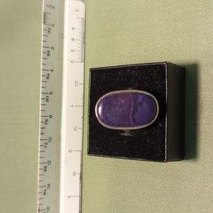 Sterling silver and purple amethyst ring